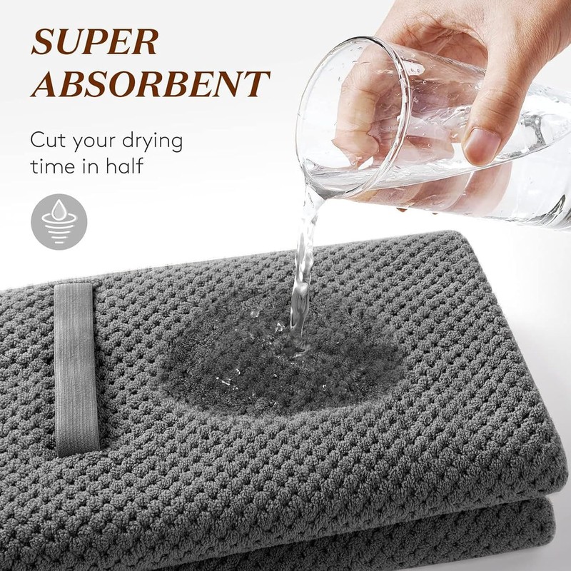 Toalla de microfibra absorbente para el cabello de secado rápido