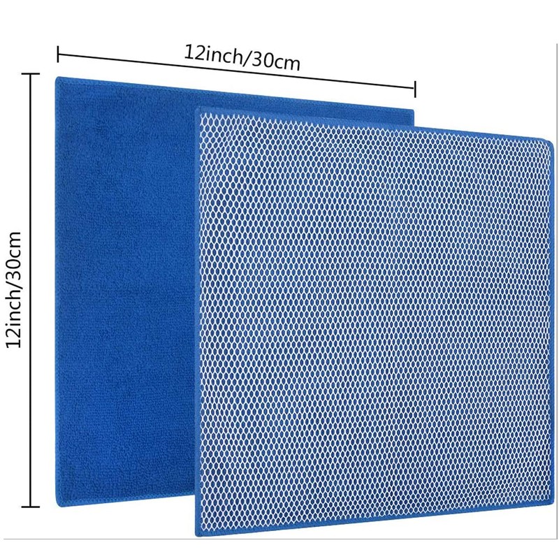 PGlife Microfiber Dish Cloth with Poly Mesh Scouring Side for
