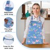 KFHENSOMR Floral Aprons with Pocket Waterproof Blooming Women‘s Aprons Adjustable
