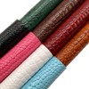 8pcs Glossy Alligator Faux Leather Fabric,8"x12"(20cmx30cm) Bright Embossed Crocodile Textured