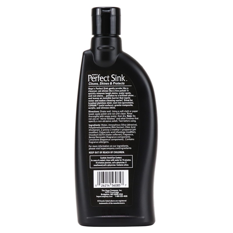 HOPE'S Perfect Sink Cleaner and Polish, Restorative, Removes Stains, Cast