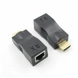 2pcs HDMI Extender to Dual RJ45 Over Cat 5e/6 Network Ethernet Adapter