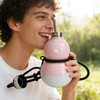 JZSMY Gradient Gourd Water Bottle with Strap, 580ml Portable Sport