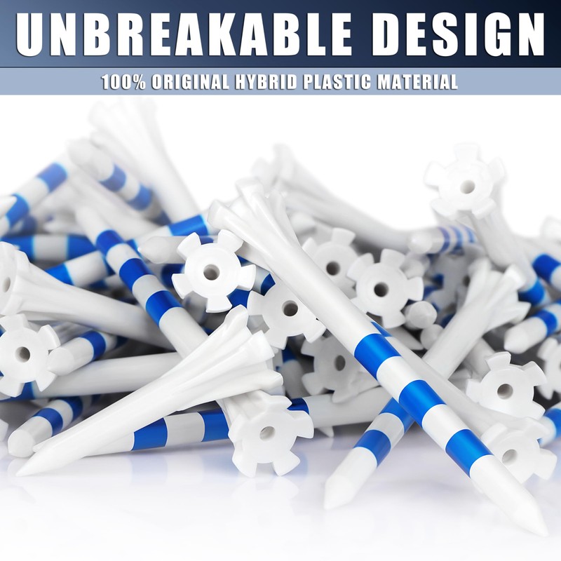 CHAMPKEY Original Plastic Golf Tees 100 Pack | 85 Driver