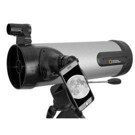 National Geographic 114mm Reflector Telescope with Eyepieces Mount Smartphone Adapter for Astronomy Astrophotography