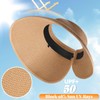 Sun Hats Visor for Women, UV UPF Straw Beach Hat