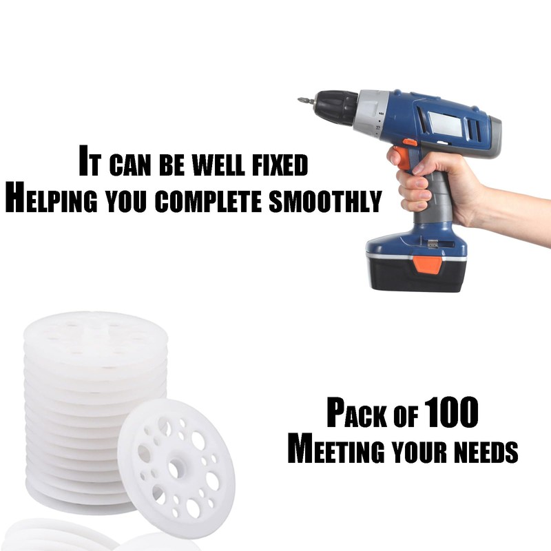 100 Pcs Insulation Washers, Insulation Fixings, Tile Backer Board Washers