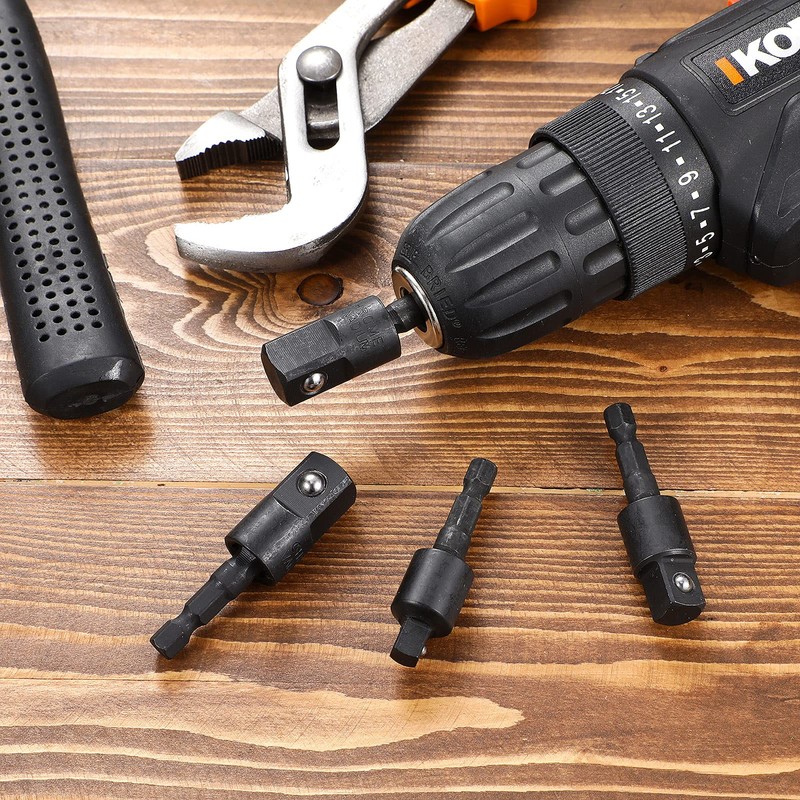 Honoson 6 Pieces Power Drill Sockets Adapter Set Impact Driver