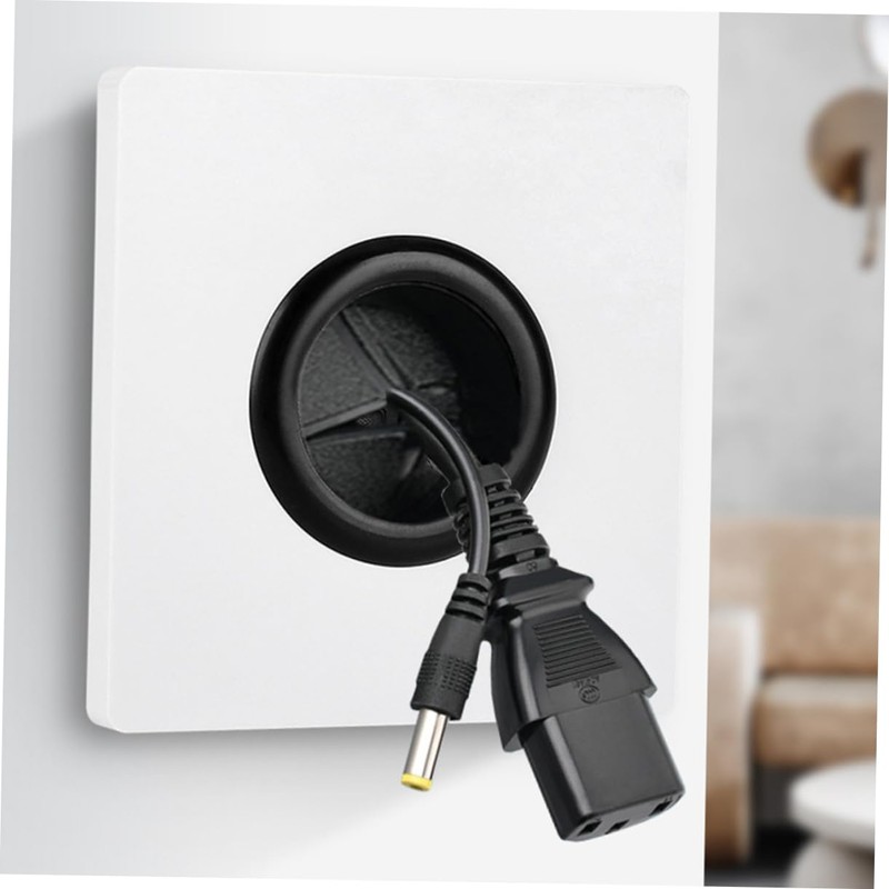 KONTONTY 5pcs Wall Plate Cable Pass Through Cover Rubber Pad