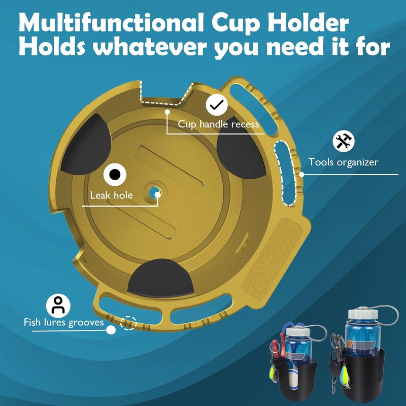 EUPHENG Multi-Functional SUP Paddle Board Cup Holder Non-Slip Design Lure