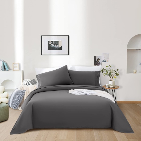 REDASW Bed Sheet Set King Size 16 Inches Deep Pocket