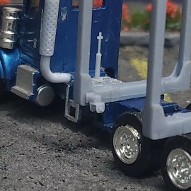 802Customz 1:87 HO 3D Printed 8 Foot Log Bunks w Tie Down Winches Pair of 2 Logging Truck