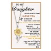 Tarsus Daughter Necklace, Daughter Gifts from Dad Father Sunflower Jewerly