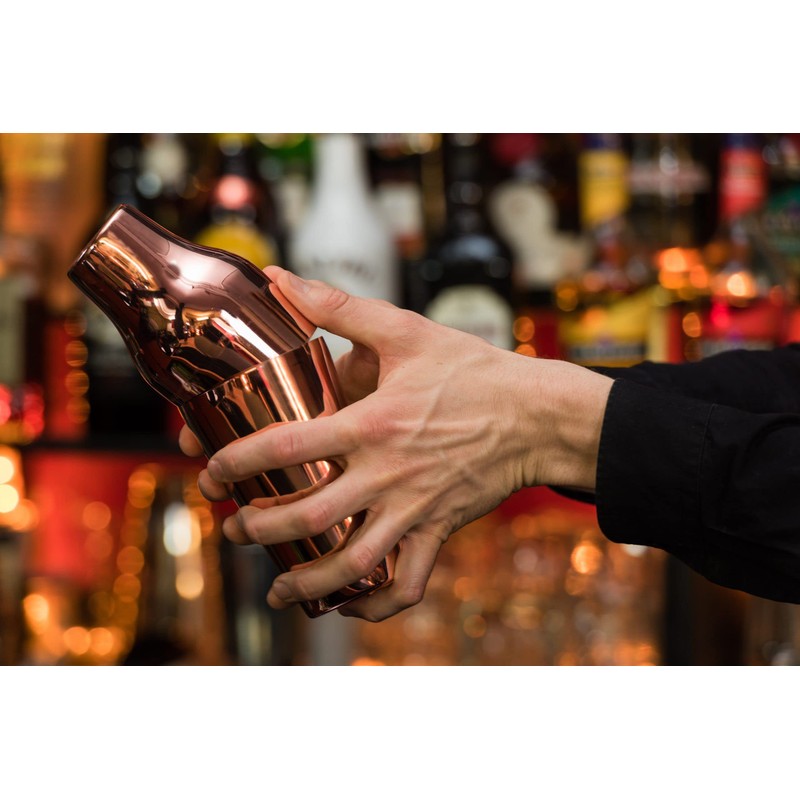 Copper Cocktail Shaker 600ml 220x91mm Drink Bar Mixer Restaurant Commercial