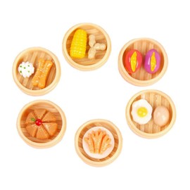 KOMBIUDA Vivid Simulated Food Models Miniature Steamed Food Toys for Decor Props