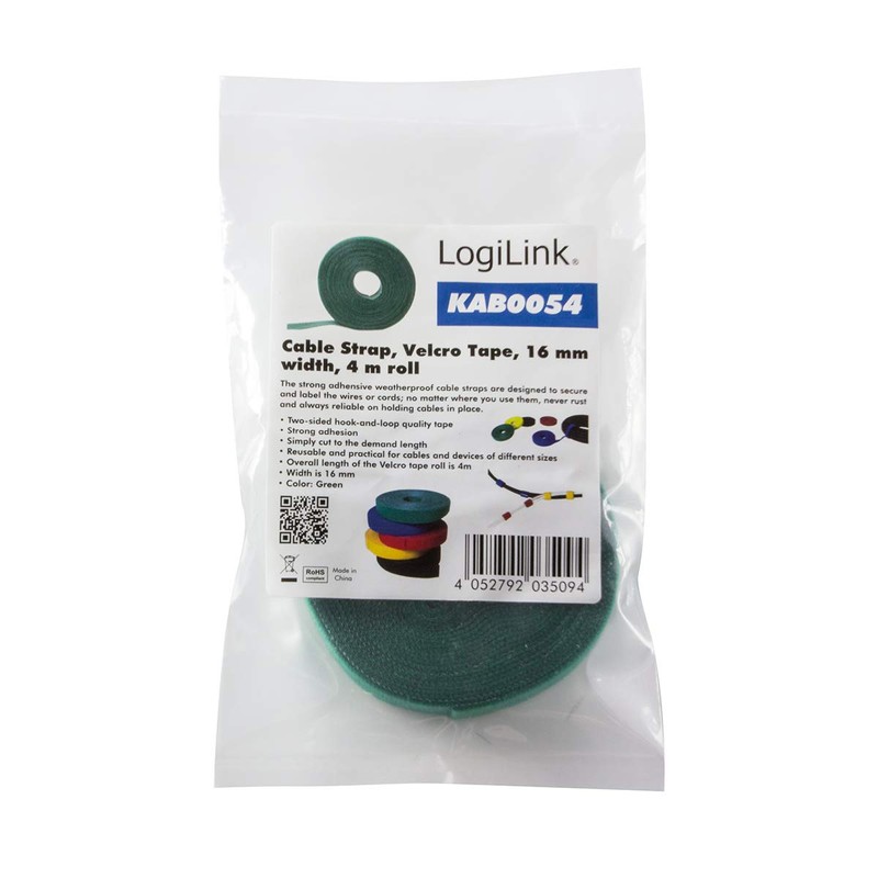 LogiLink Velcro Cable Ties Green