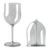 BOSO Portable Collapsible Plastic Wine Glass (BPA Free) with a