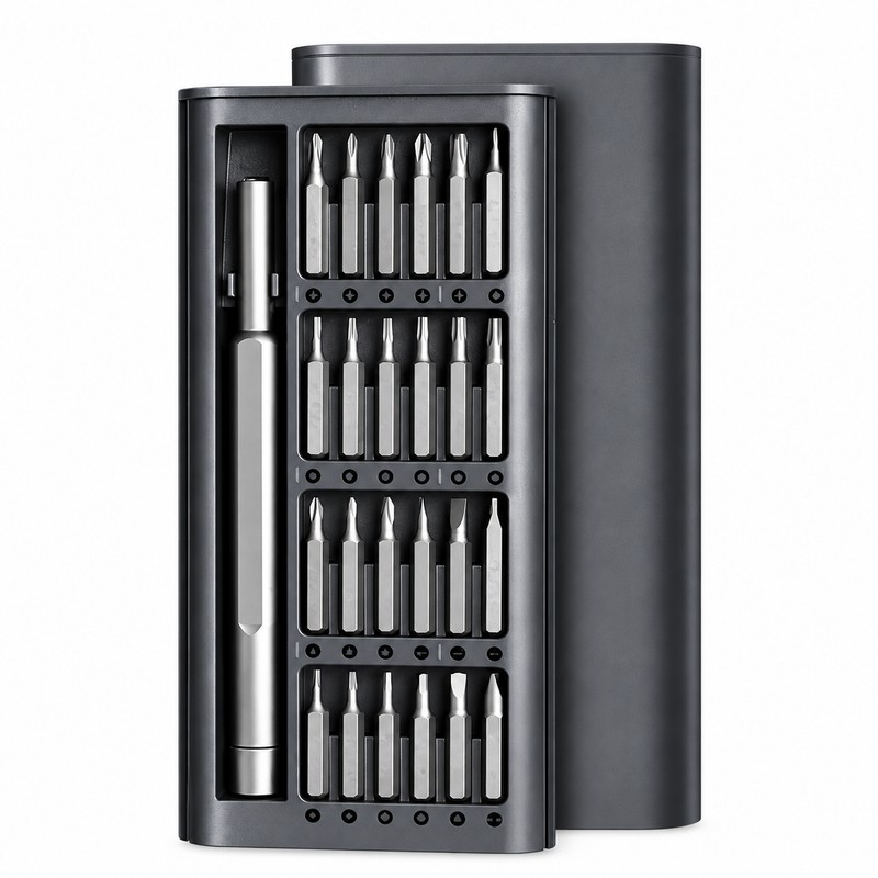 25-in-1 Precision Screwdriver Set – 24 CR-V Steel Bits with