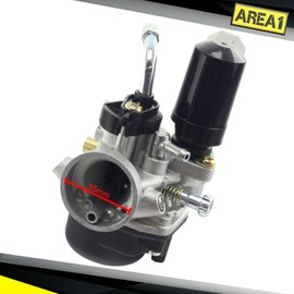 Area1 Replacement Carburettor 17.5 mm for 50 cc Compatible with TPH NRG Power Zip Liberty, Runner, SR R, S Sprint ET2 LX LXV, RY8 RY8 RY6 Explorer Hussar