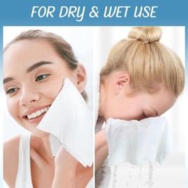 Clean Skin Clean Towels XL,Disposable Face Towel,Lint-Free Biodegradable Towels,Extra Thick Soft Large Clean Facial Towels,Plant Fiber Facial Washcloth,Travel,10"×12" (50 Count 1 Box)