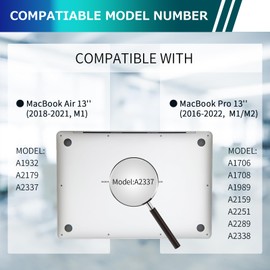 LAMA Magnetic Privacy Screen Filter for MacBook Pro 13 Inch (2016-2022, M1, M2) and MacBook Air 13 (2018-2021, M1), Removable Anti Glare Blue Light Filter with Camera Cover Slide for Mac 13'' Laptop