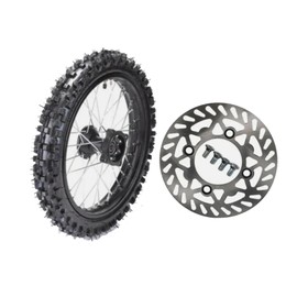 ICONSPORTSS 17" Front Dirt Bike Wheel Assembly - 1.6x17 Rim, 2.75-17 70/100-17 Knobby Tire, Inner Tube, and Disc Brake - Fits 110cc 125cc 140cc Dirt Bikes