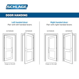 Schlage Lock Company Flair Right Handed Lever with Camelot Trim Non-Turning Lock, Aged Bronze (F170 FLA 716 CAM RH)
