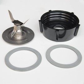 Replacement Parts Compatible with Osterizer Oster Blender Blades Assembly with 4961 Blender 4-Point Fusion Blade & 4902 Jar Bottom Cap and 2 Pcs Rubber Gasket