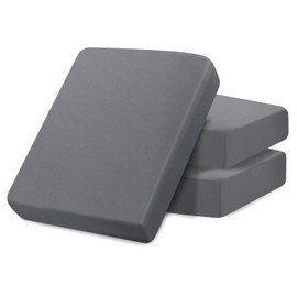 SearchI 3PC Stretch Sofa Couch Cushion Covers Replacement Chair Cushion Slipcovers Stretch Sofa Seat Cover Furniture Protector Sofa Slipcover Soft with Elastic Bottom(3PC, Gray)