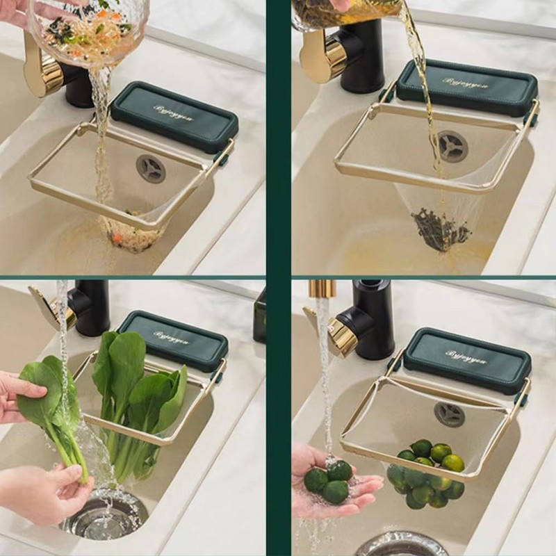 Plus Nao Draining Net Holder, Triangle Corner, Sink Corner, No