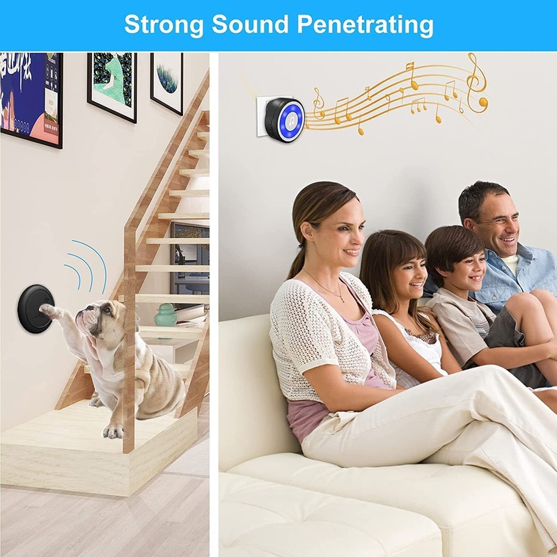 MYPIN Wireless Dog Doorbell, IP65 Waterproof Door Bell, Pet Door