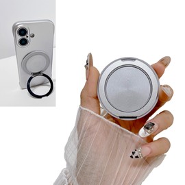 ZYWQ Magnetic Phone Holder, Foldable Phone Grip 360 Rotation Finger Ring Stand, Universal Cell Phone Cradle Kickstand Compatible with All Smartphone Accessories (Style2-Sliver)