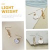 Beavorty 1 Pair Asymmetrical Cat Fish Bone Drop Earrings for