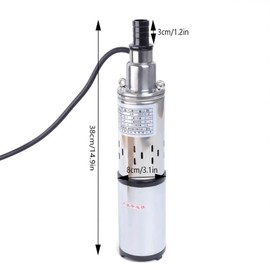 DYRABREST 280W DC48V Solar Water Pump Stainless Steel Submersible Deep Well Pump 16L/min for use in ships, fishing boats, fish ponds, agricultural irrigation (48V 280W)