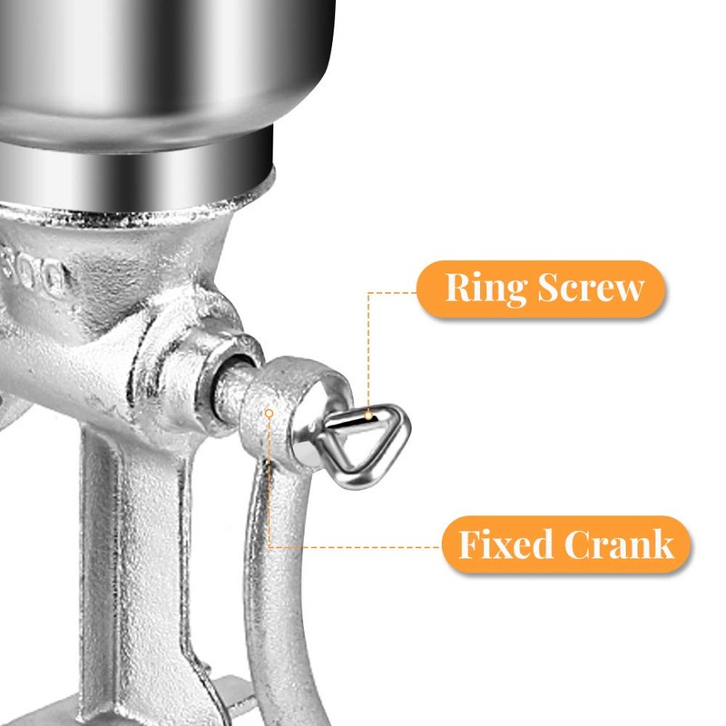 Manual Grain Grinder, Hand Operated Corn Grain Mill Grinder, Table