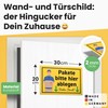 DankeDir! Pakete hier abgen - Plastic Sign 30 x 20