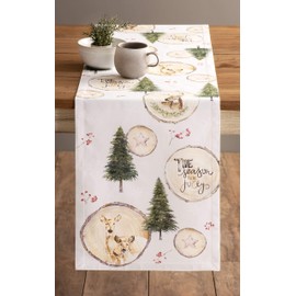 Maison d' Hermine Mountain Life 100% Cotton Table Runner for Party | Dinner | Holidays | Kitchen | Thanksgiving/Christmas | Home [Single Layer (14.5 Inch by 72 Inch)]