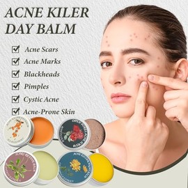 Organic Acne & Redness Relief Set – Organic Acne & Redness Killer Balm, Natural Clearing Balm for Face – Soothing Breakout Control & Skin Repair Kit for All Skin Types