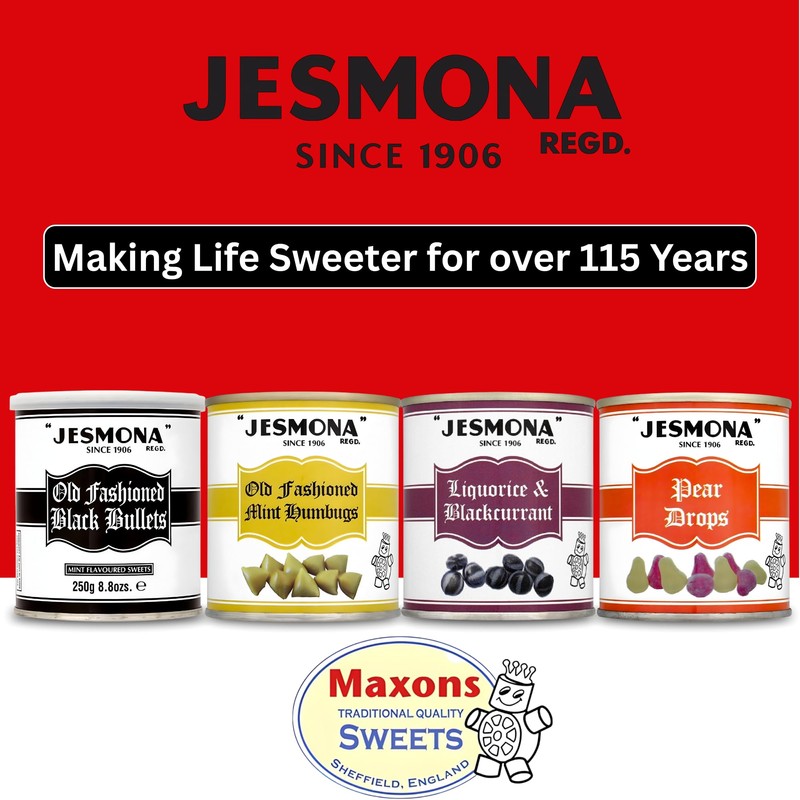 Jesmona Liquorice & Blackcurrant Candy - British Hard Candy 250g
