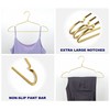 Amber Home 20 Pack Premium Matte Gold Aluminum Coat Hangers,