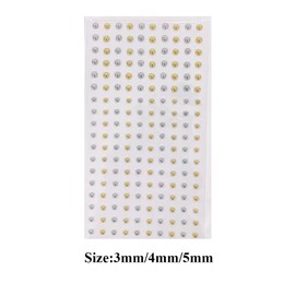 2 Sheets Self Adhesive Face Stickers Face Gems Rhinestones Sticker Bling Jewels Decoration Stickers for Face Eyes Makeup(Gold+Silver)
