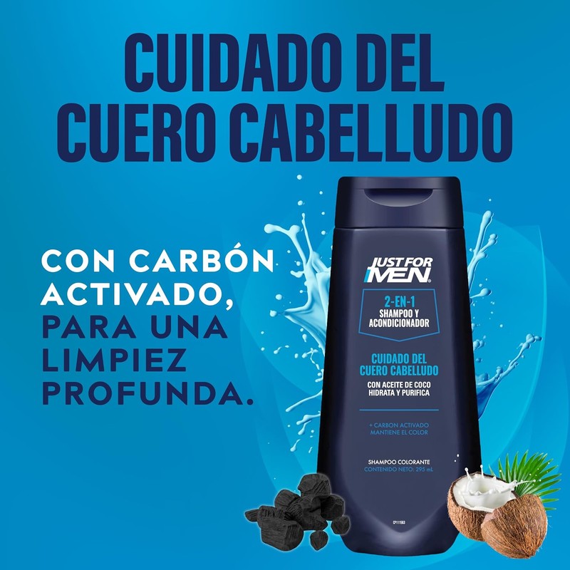 Just For Men Shampoo y Acondicionador 2 en 1 Cuidado