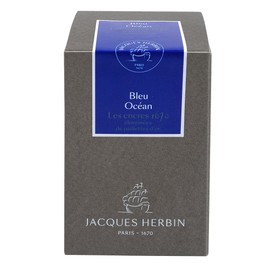 J. Herbin 1670 Anniversary Inks - Gold Sheen 50 ml Bottled - Blue Ocean (Deep Blue Ink)