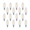 LUXON 2W LED Torpedo Light Bulb for Chandelier, Sconce, and
