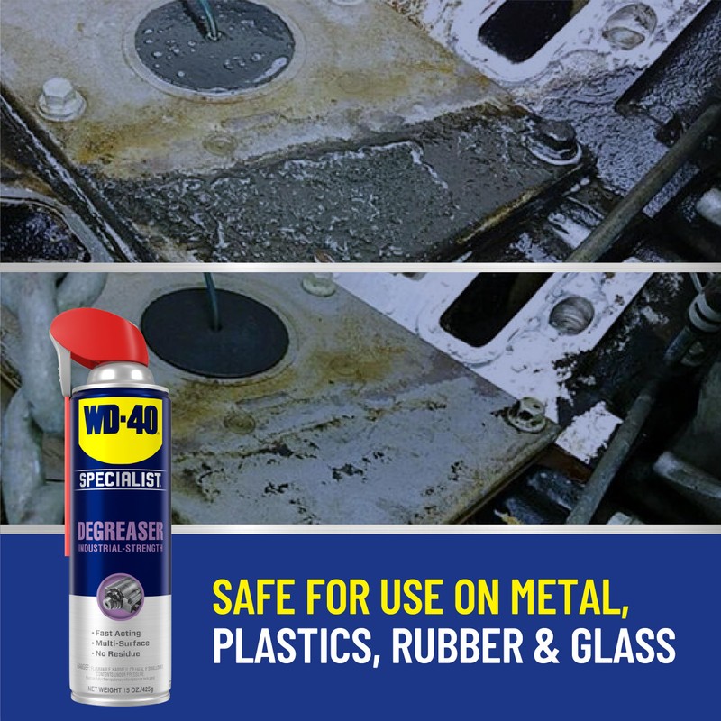 WD-40 Specialist Degreaser with Smart Straw, Heavy-Duty Degreaser for Breaking
