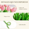 Tulipanes Artificiales, 24Pcs Flores Artificiales Decoracion Con Pegamento