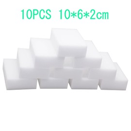 10 Stück Schwamm,radierschwamm,der ideale Reinigungs Schwamm,für alle Arten von Schmutz & Verunreinigungen in Küche, Bad, Möbeln,Türen, Computer-Zubehör geeignet. (10 x 6 x 2cm, Weiß)