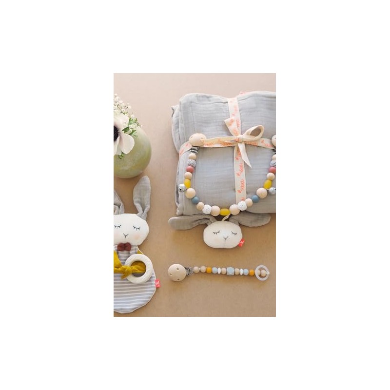 kikadu Pram Chain Rabbit Boy - Baby Toy Made from