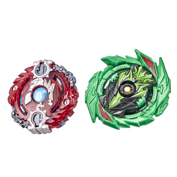 Hasbro Beyblade Burst Surge Speed Storm Twin Pack Origin Achilles A6 and Tyros T6 (Multicoloured, Standard Size)