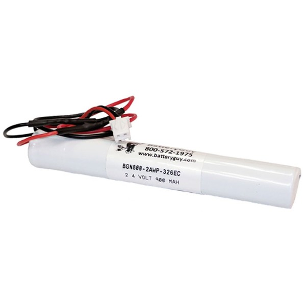 BatteryGuy 2800-RD Replacement 2.4V 900mAh Nickel Cadmium Battery Brand Equivalent
